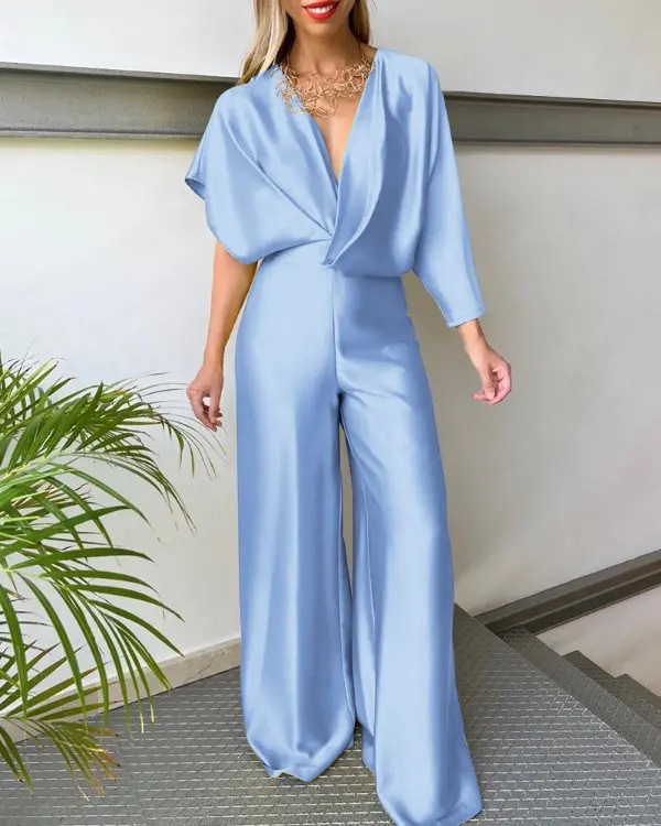Chilldressy™ Floral Bat-Sleeve Jumpsuit