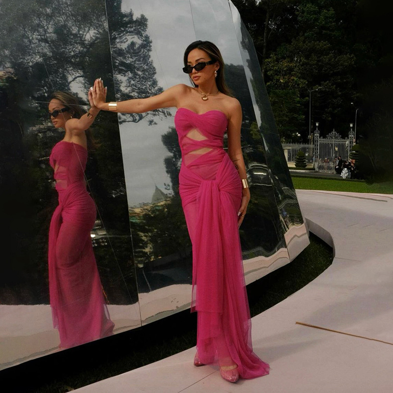 Chilldressy™ Off-Shoulder Perspective Maxi Dress