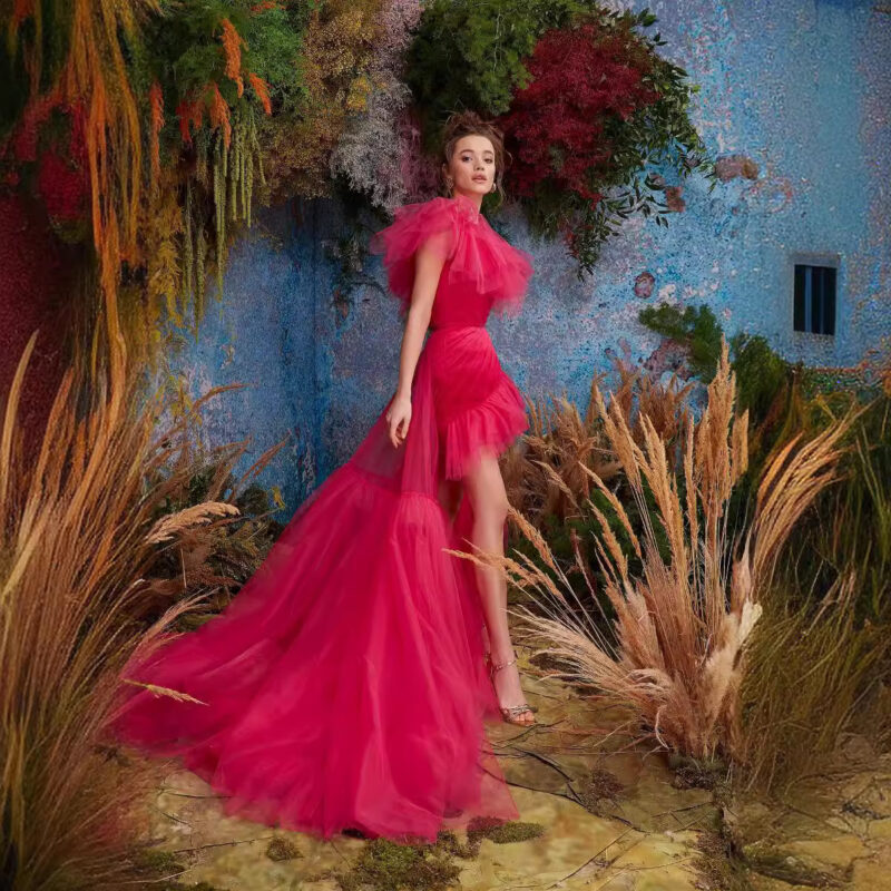 Chilldressy™ One Shoulder Mesh Evening Dress Set