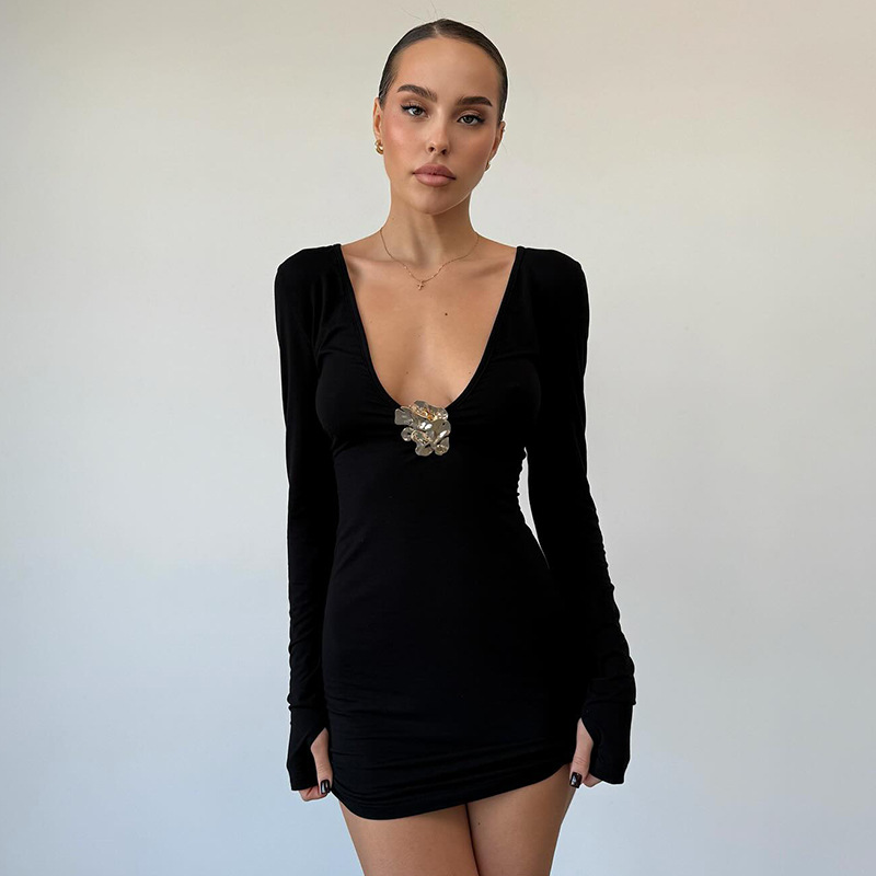 Chilldressy™ Low Collar Slim Dress
