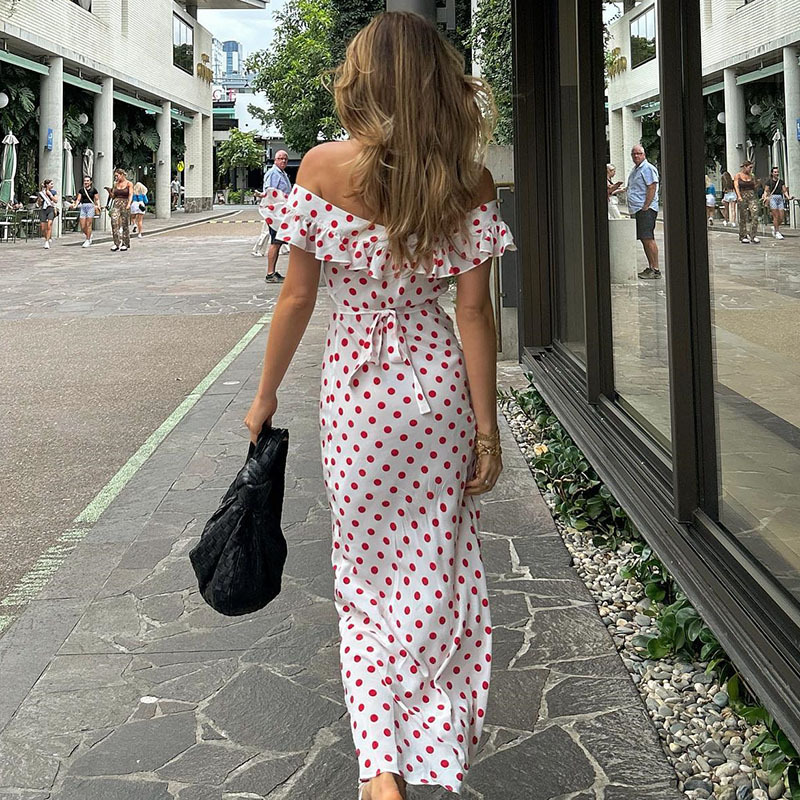 Chilldressy™ Polka Dot Floral Maxi Dress