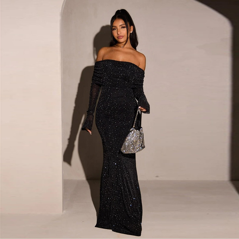 Chilldressy™ Long Sleeve Off-Shoulder Dress
