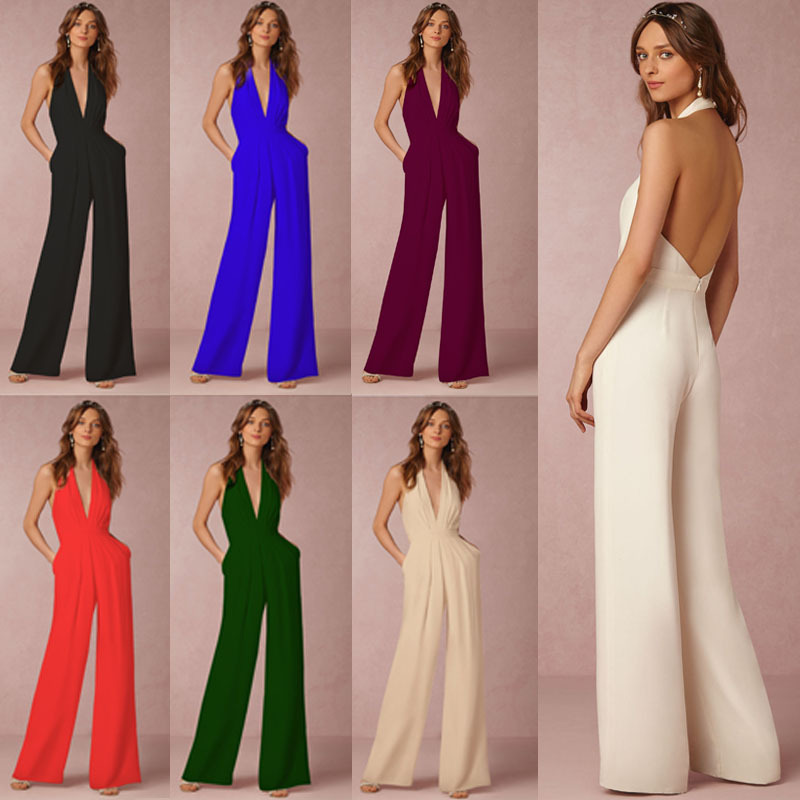 Chilldressy™ Sleeveless Halter Loose Jumpsuit