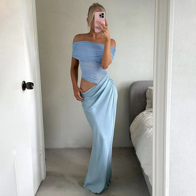 Chilldressy™ One Shoulder Mesh Slim Dress
