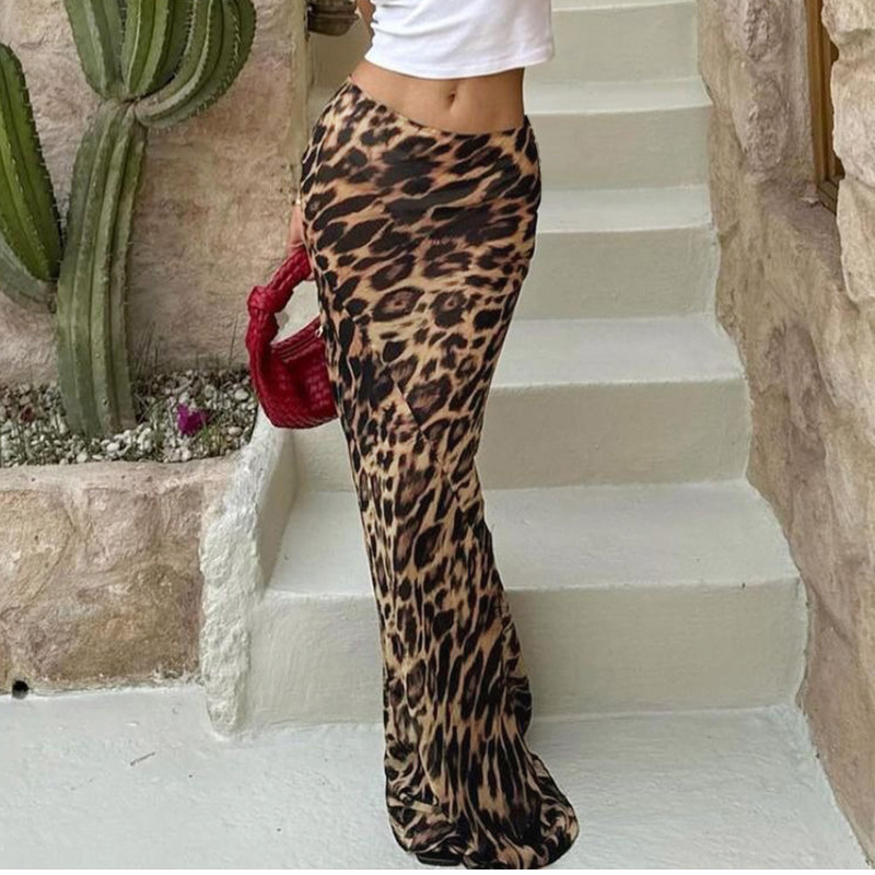 Chilldressy™ Fishtail Leopard Maxi Skirt