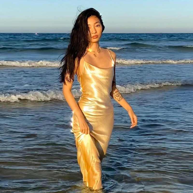 Chilldressy™ Satin Backless Maxi Club Dress