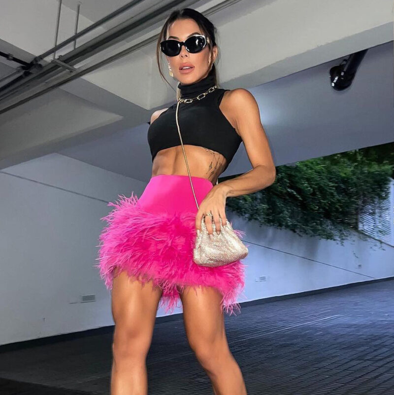 Chilldressy™ Feather Hem Bodycon Mini Skirt | Sexy Party and Evening Dress