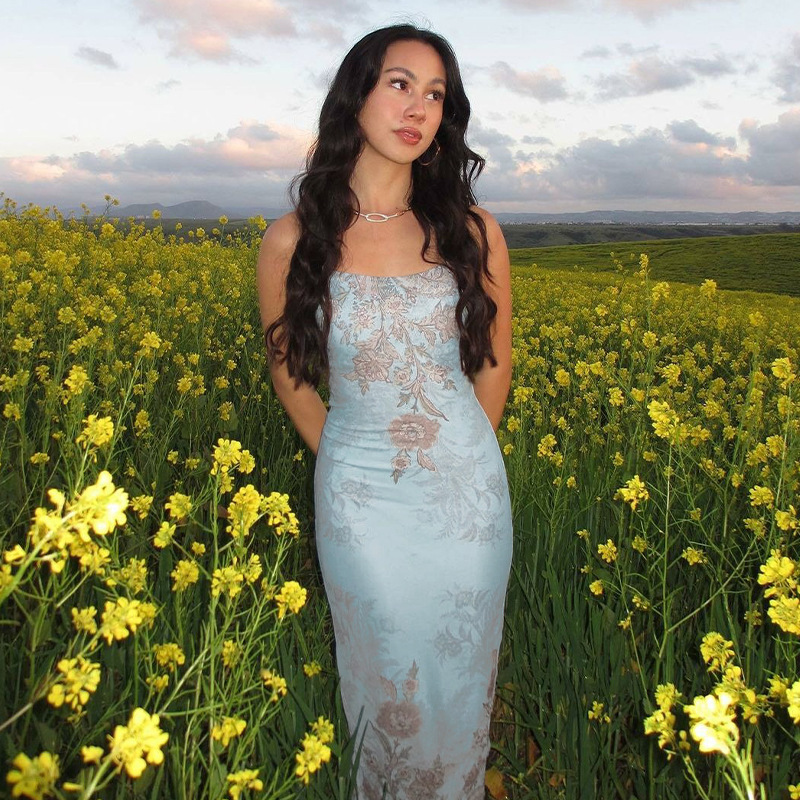 Chilldressy™ Tie Dye Floral Midi Dress